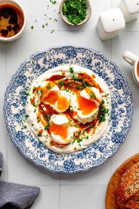 Jammy Eggs with Paprika Butter and Greek Yogurt Jammy Eggs with Paprika Butter and Greek Yogurt