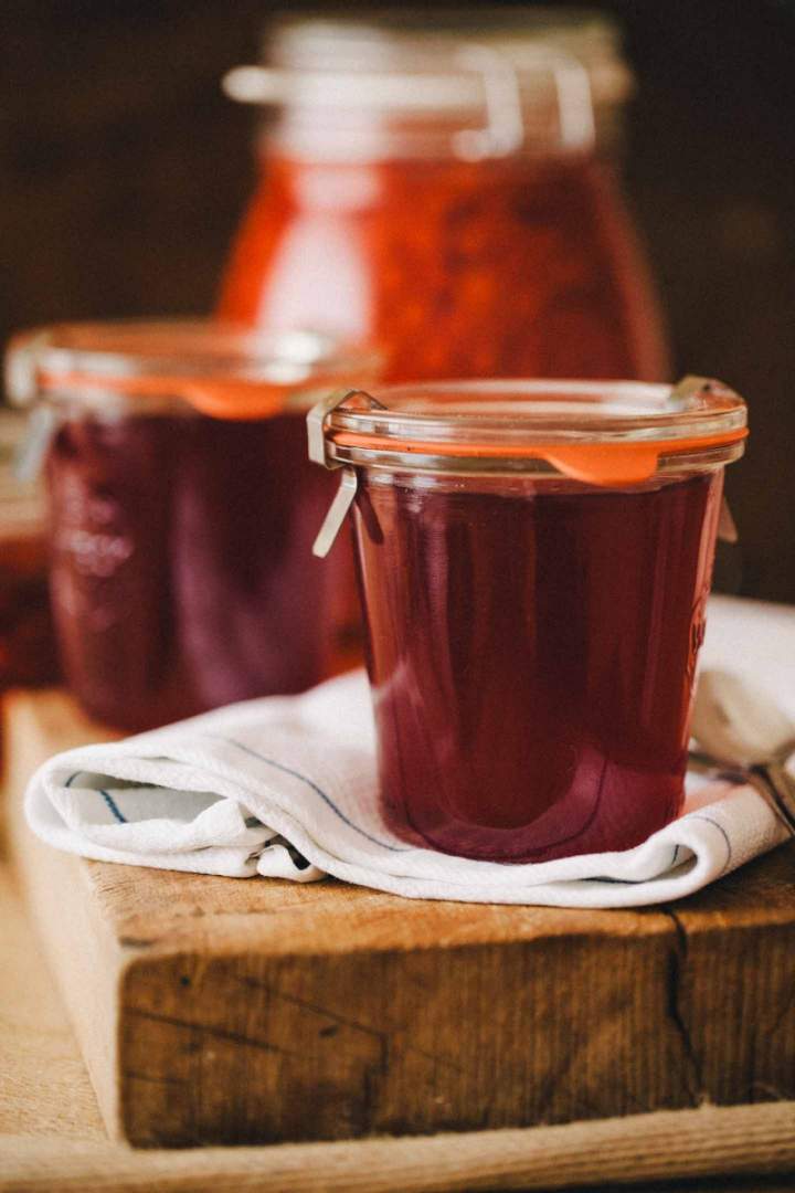 Rowan berry jelly in a jar