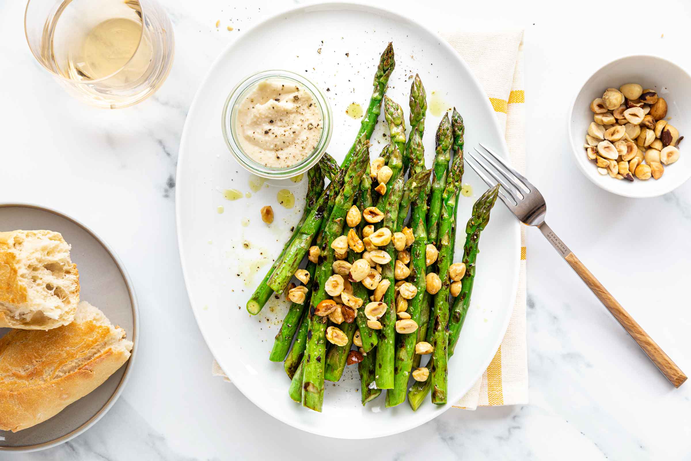 Grilled Asparagus with Hazelnuts and Beans Jernej Kitchen
