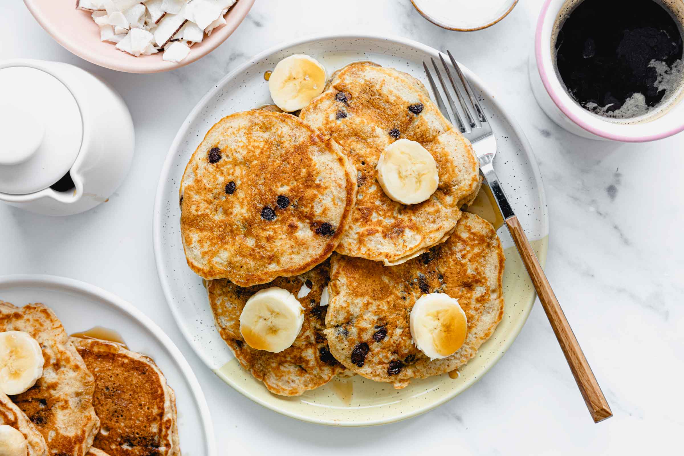 Banana Chocolate Chip Pancakes | Jernej Kitchen