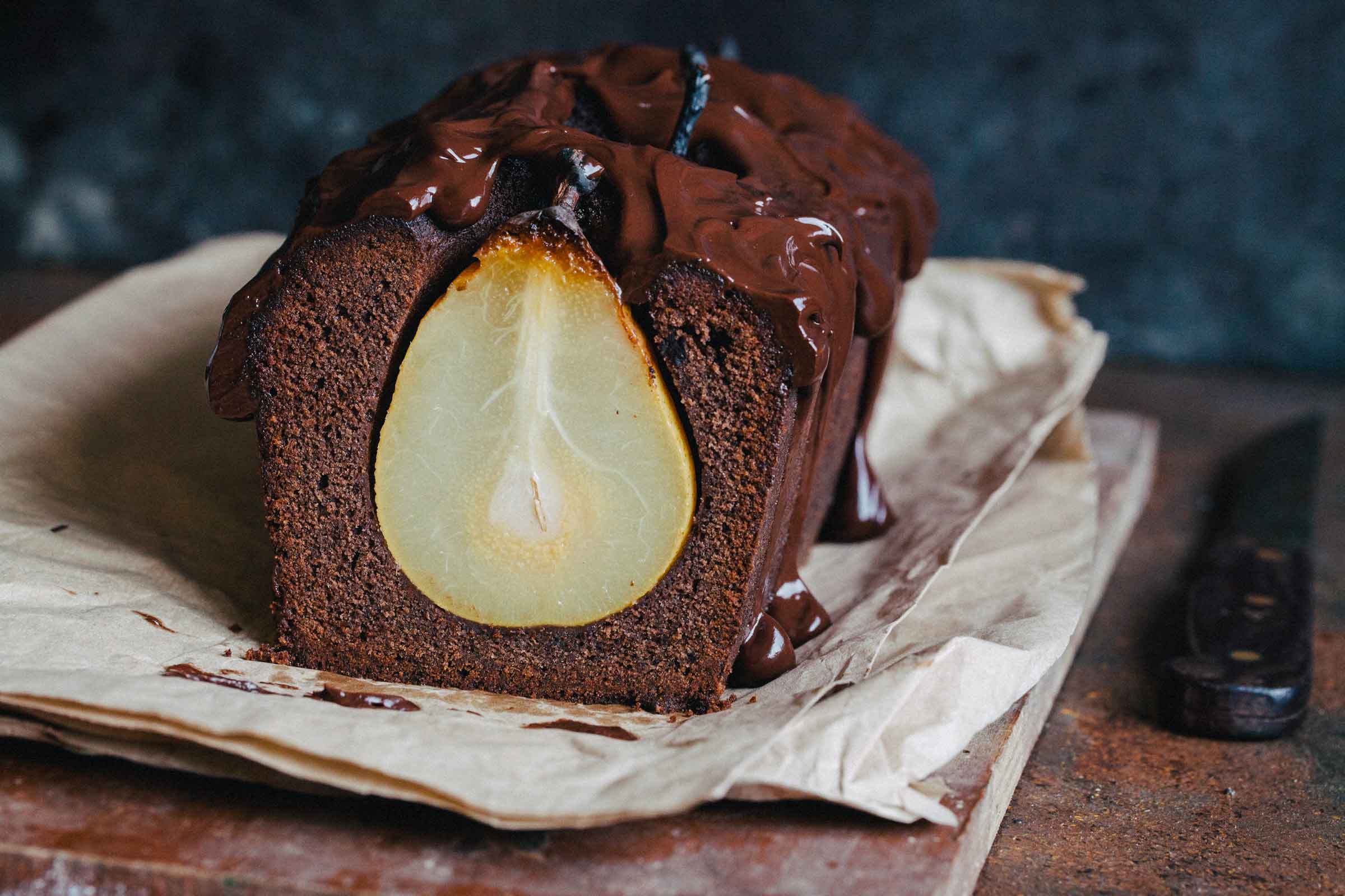 Flourless Chocolate Olive Oil Cake with Cardamom, Pears and Hazelnuts —  Will Frolic for Food