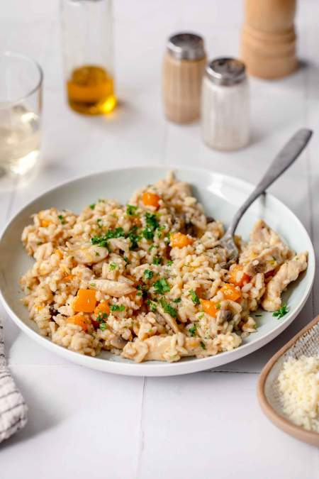 Butternut Squash Risotto with Chicken