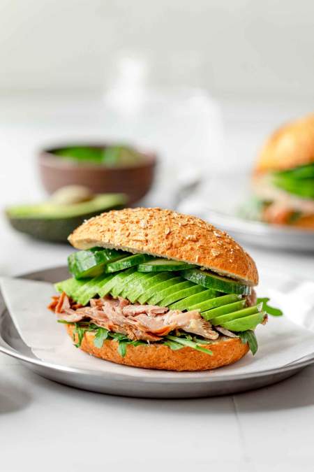 Pulled Pork Sandwich​ with Avocado