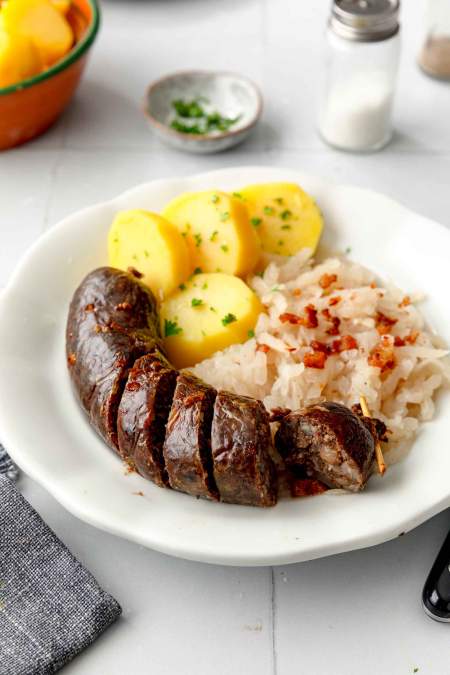 Blood Sausages with Sour Turnip