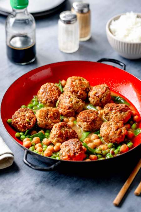 One Pan Chicken Meatballs (Asian-Inspired)