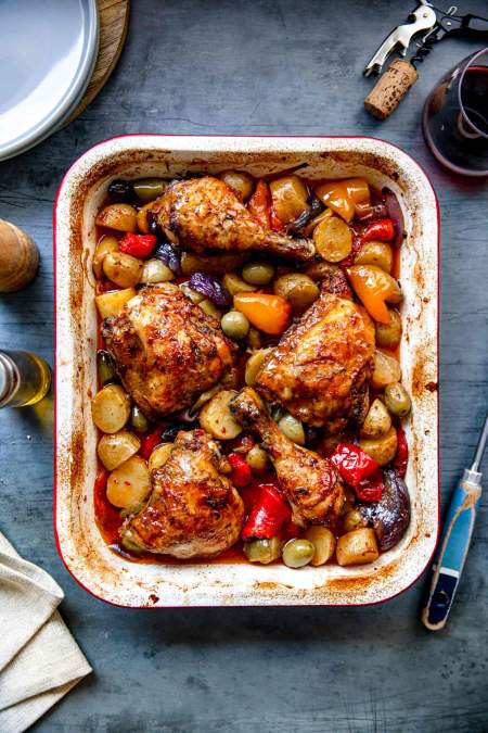 Roasted Chicken Thighs and Potatoes
