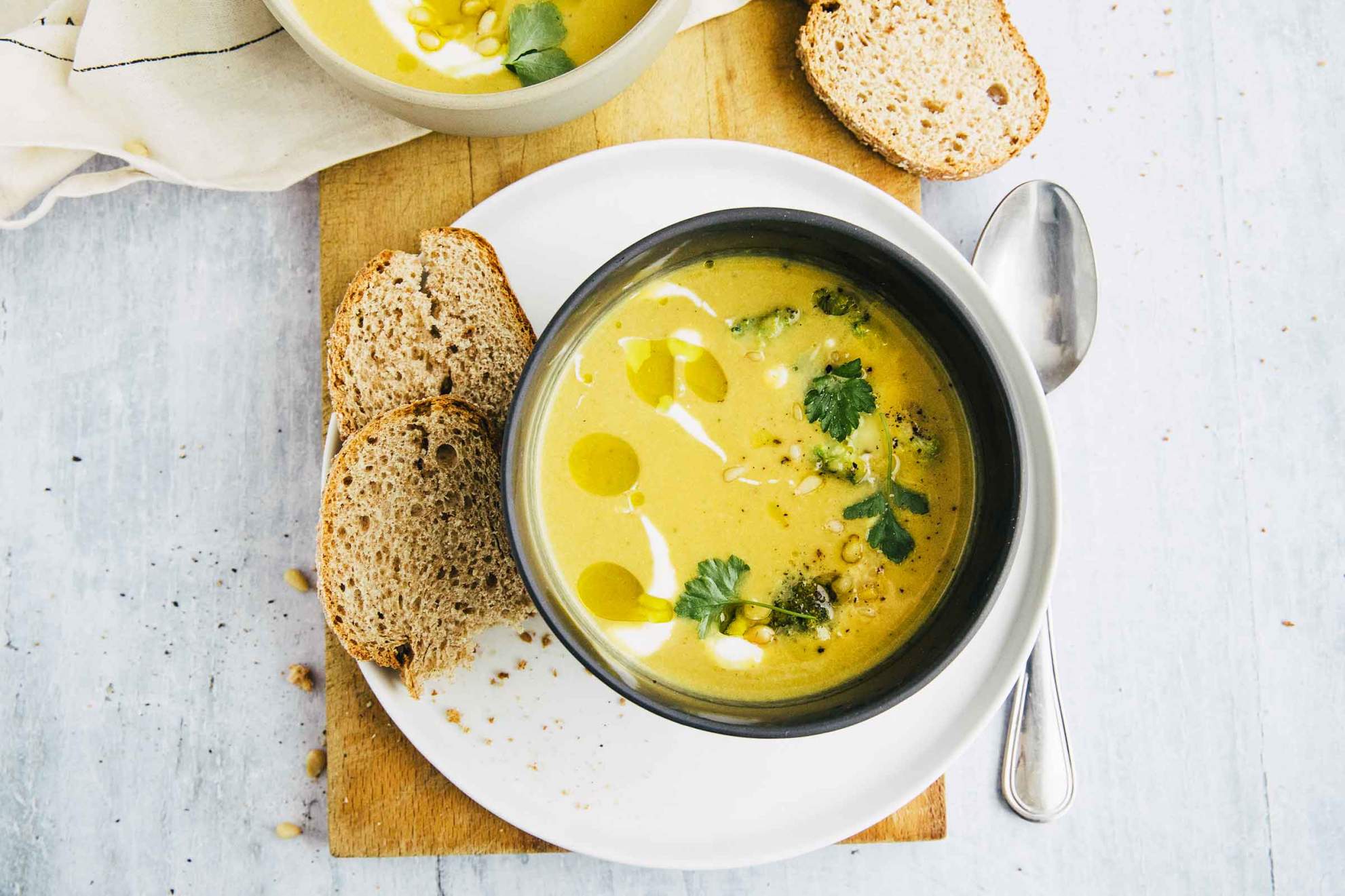 Broccoli Cheddar Soup with Sweet Potato | Jernej Kitchen