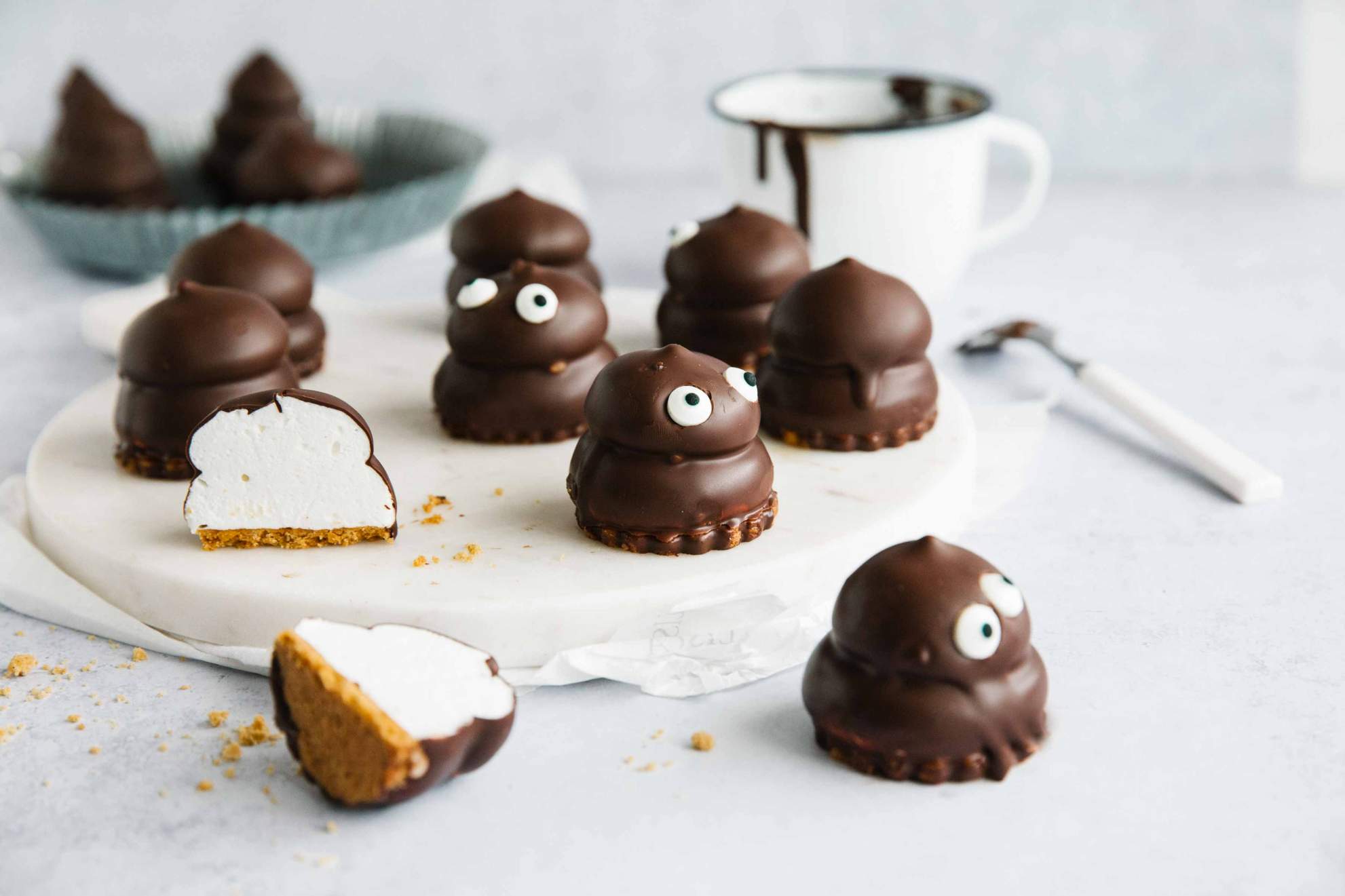 Chocolate covered marshmallow cookies | Jernej Kitchen