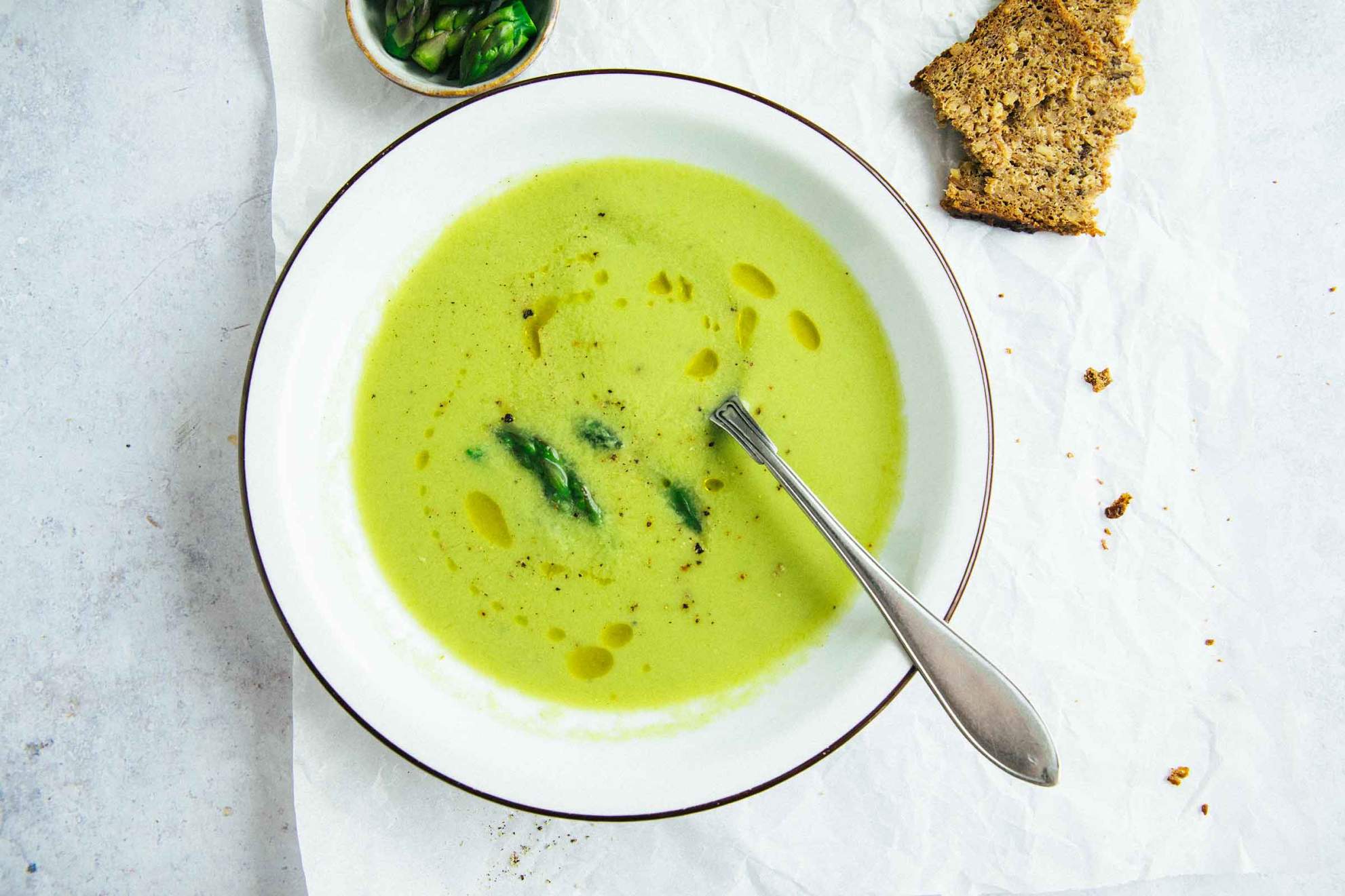 Creamy Vegan Asparagus Soup | Jernej Kitchen