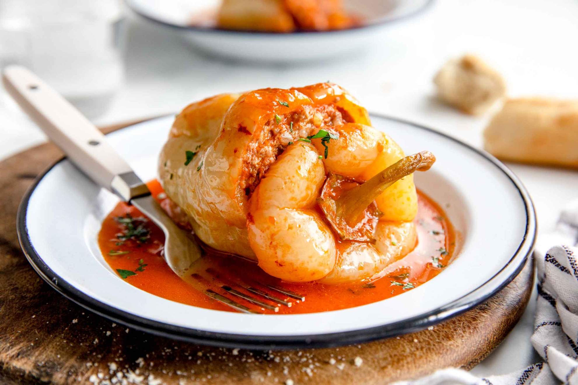 Stuffed Bell Peppers with Tomato Sauce | Jernej Kitchen