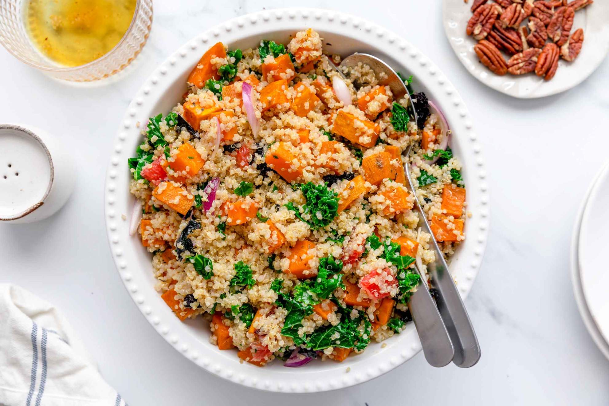 Kale Quinoa Salad with Sweet Potato | Jernej Kitchen