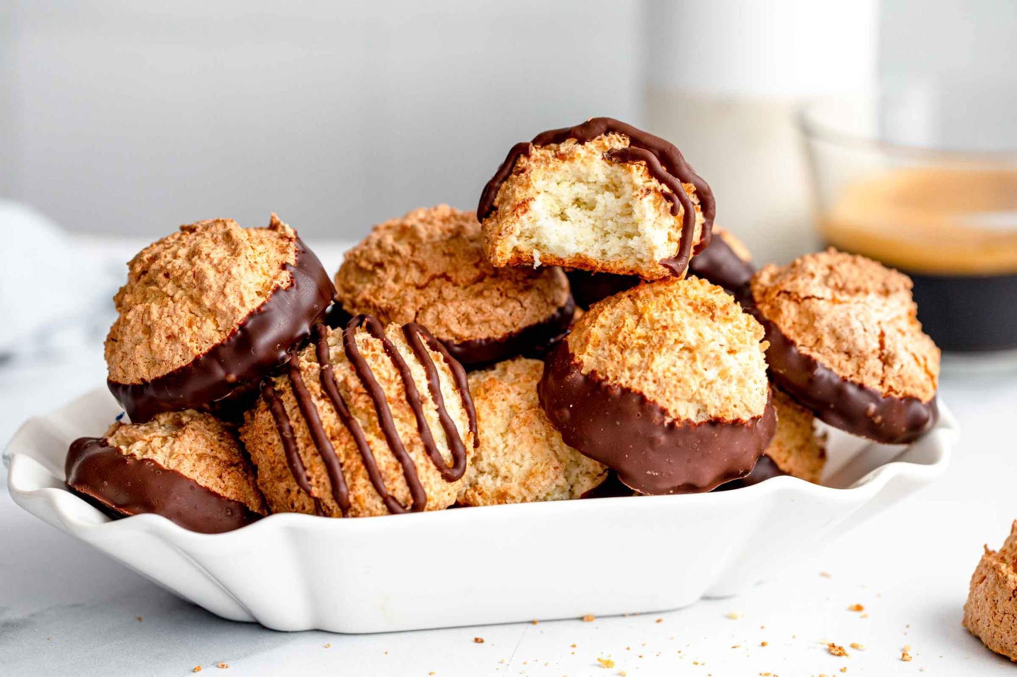 Coconut Macaroons (dipped in chocolate) | Jernej Kitchen