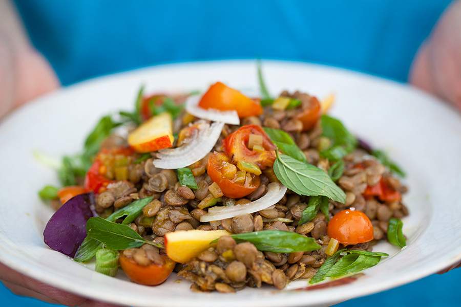 Lentil and Nectarine Salad | Jernej Kitchen