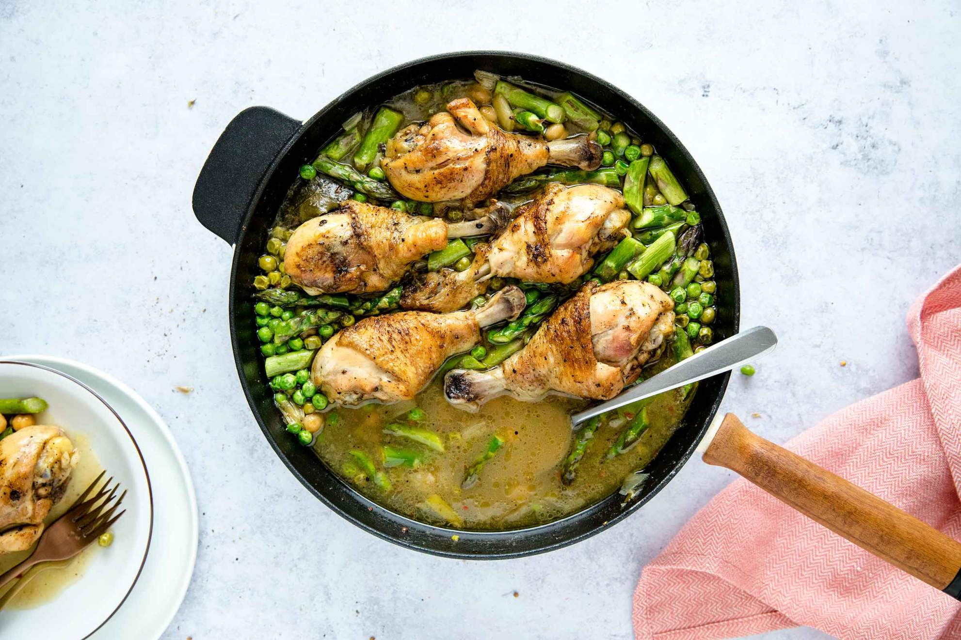 Oven Baked Chicken Drumsticks with Asparagus | Jernej Kitchen