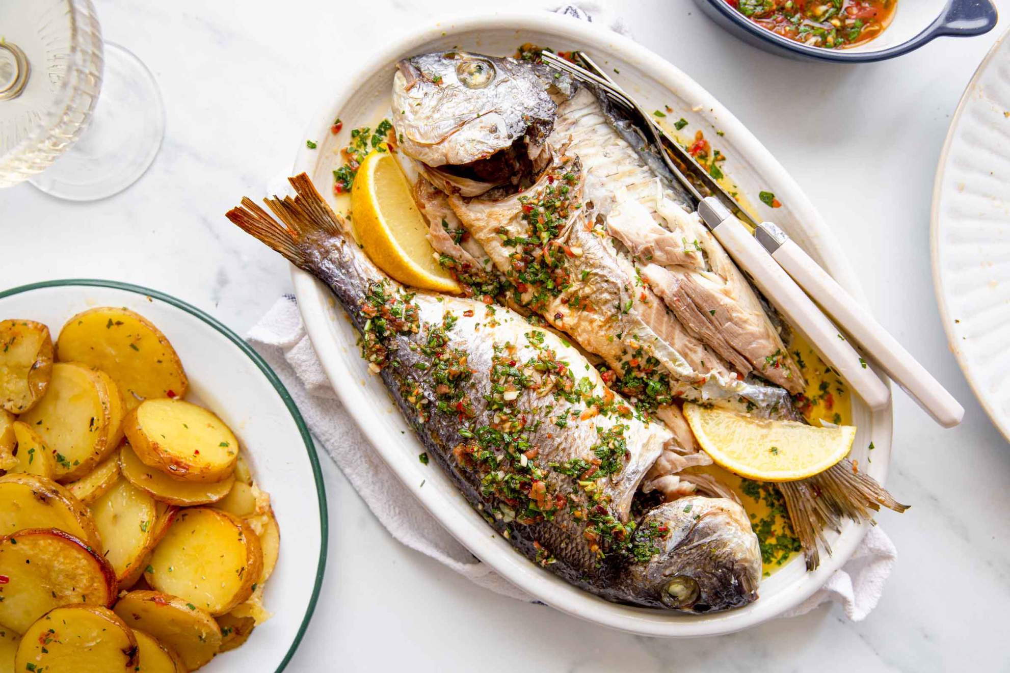 OvenBaked Sea Bream with Potatoes Jernej Kitchen
