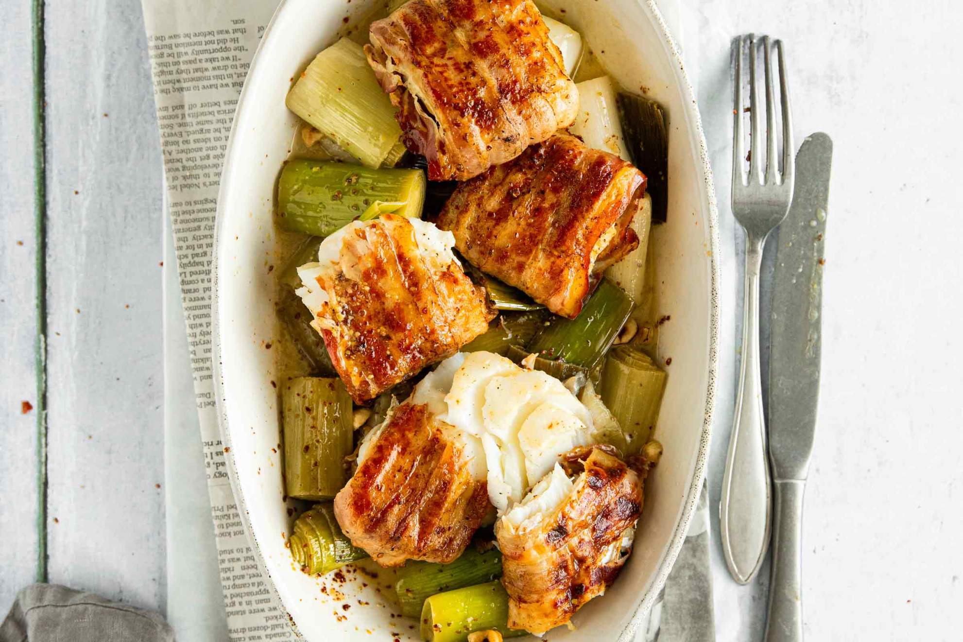 Pan-Seared Cod in Butter Leek Sauce | Jernej Kitchen
