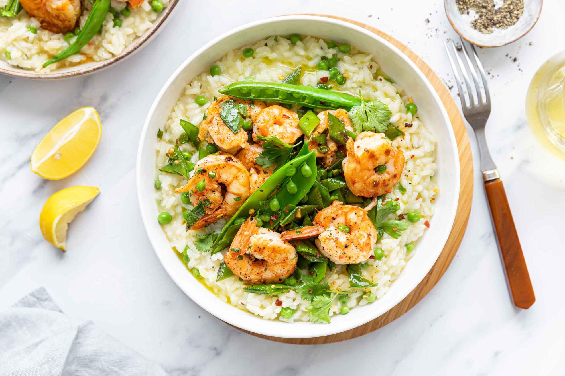 Creamy Pea Risotto with Shrimp | Jernej Kitchen