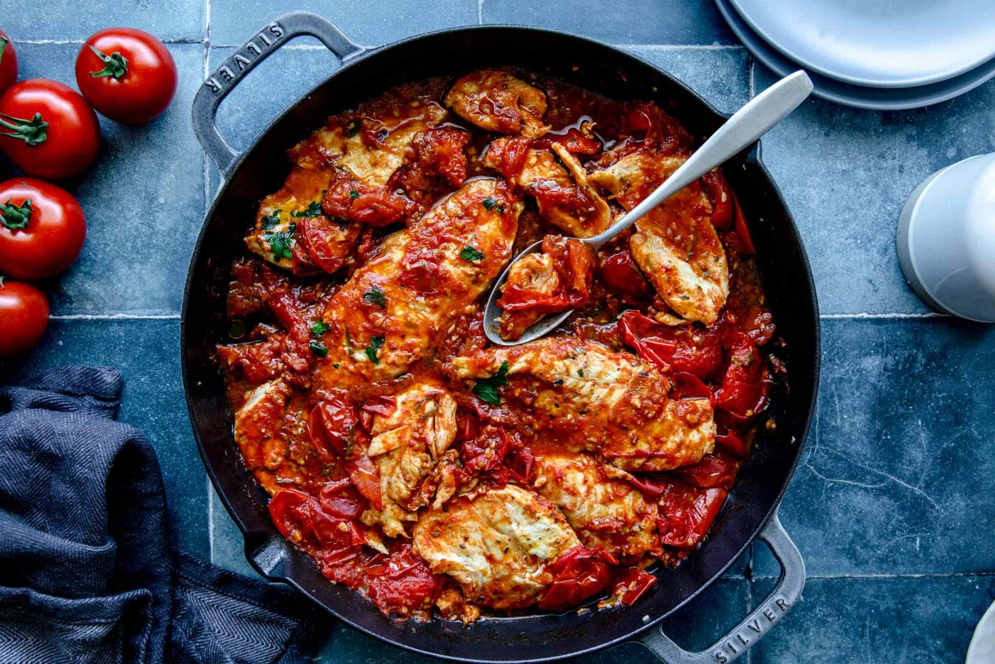 Chicken Cutlets with Tomatoes | Jernej Kitchen