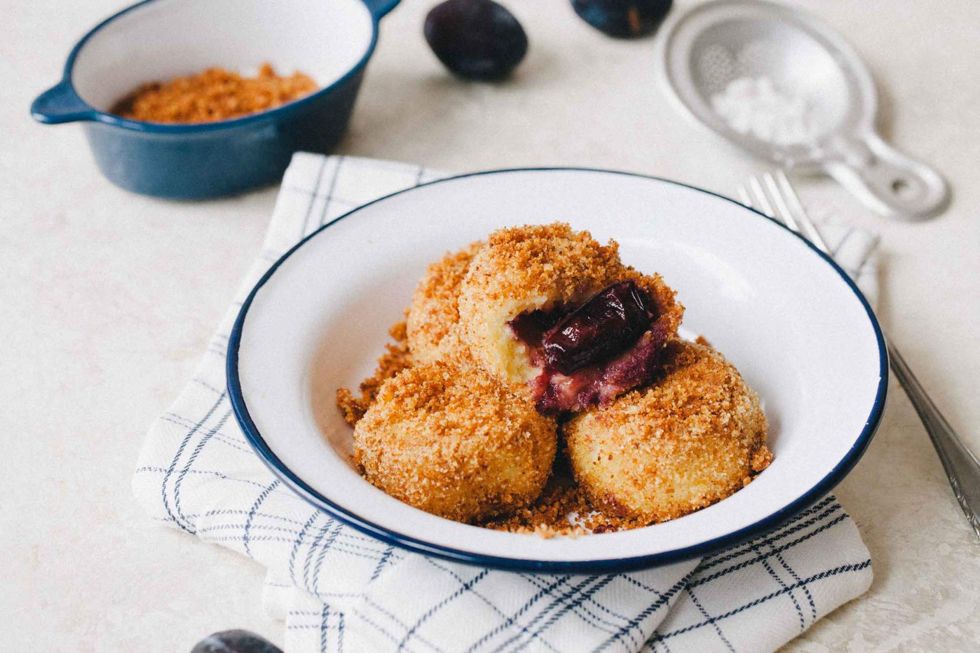 Plum dumplings with fried breadcrumbs | Jernej Kitchen