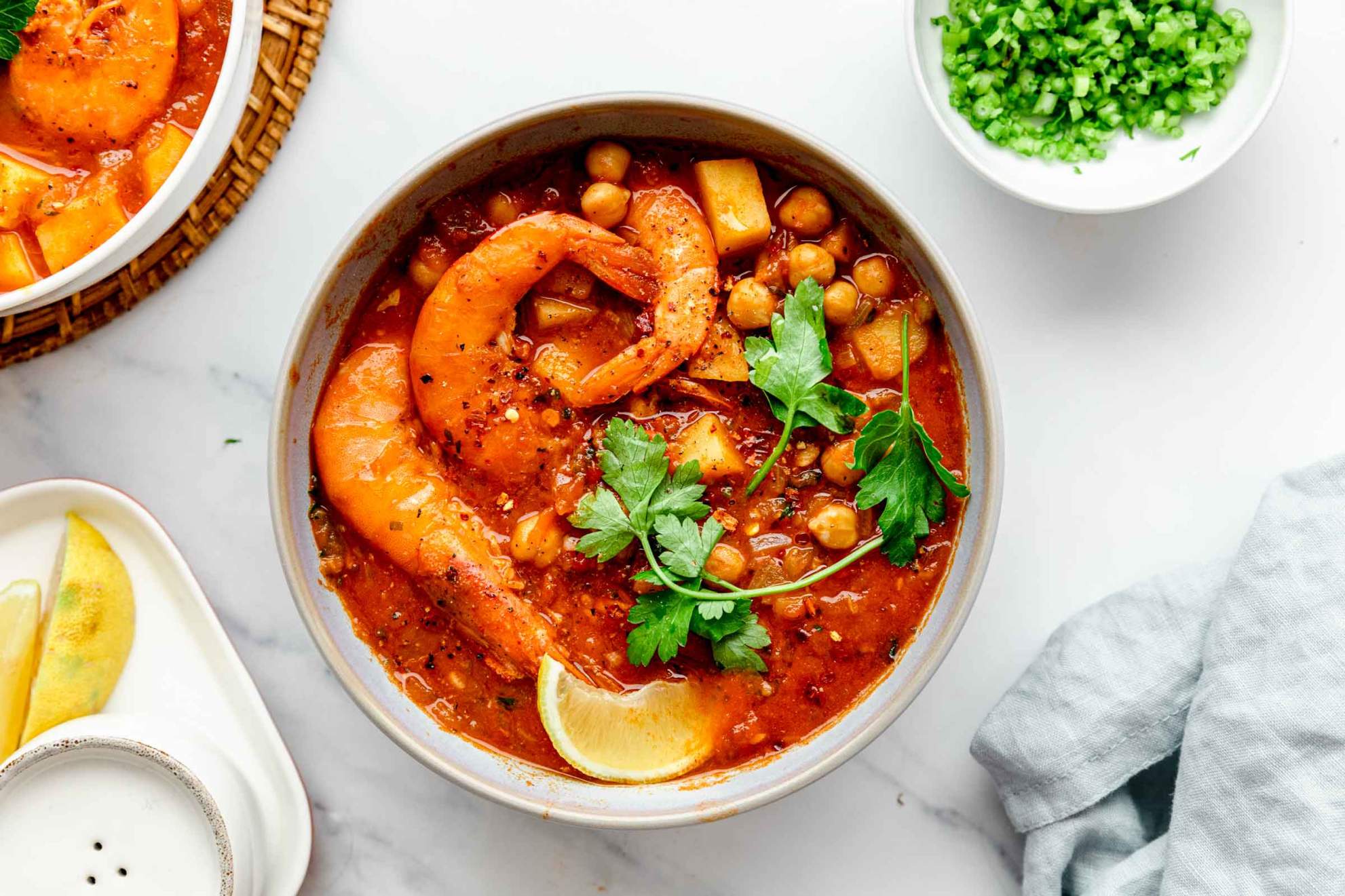 Shrimp Stew with Potatoes and Chickpeas | Jernej Kitchen