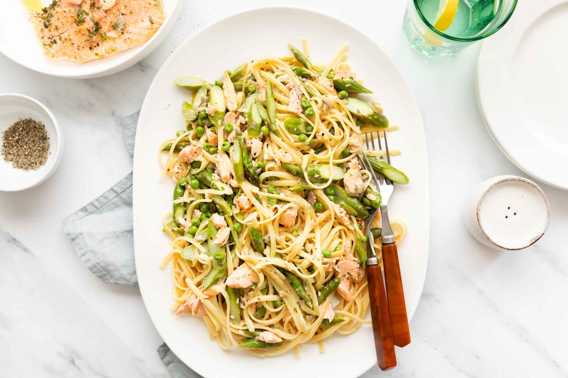 Salmon Pasta with Asparagus | Jernej Kitchen