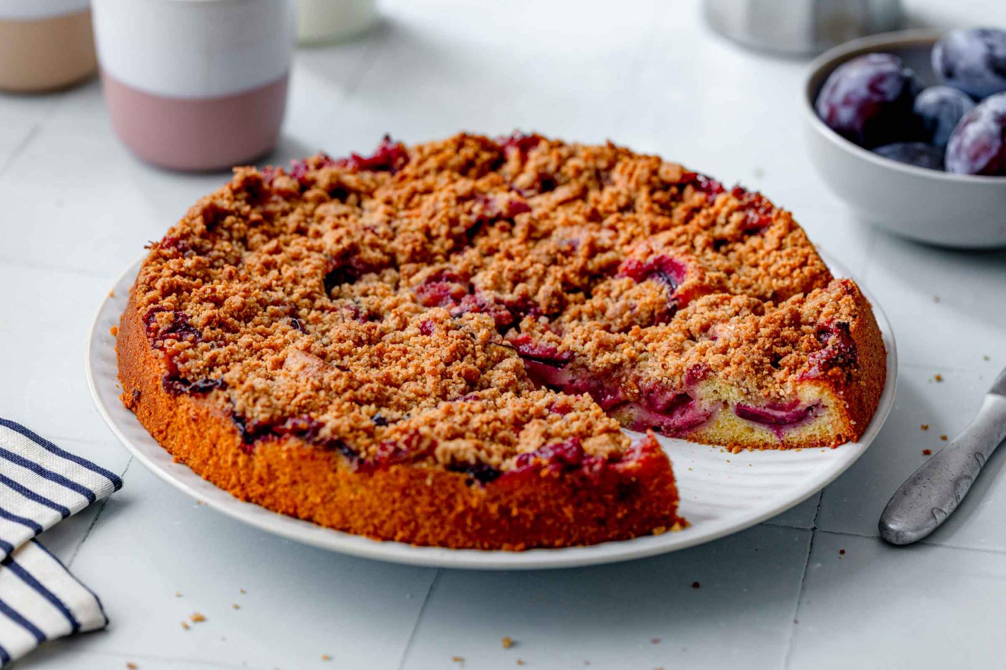 Plum Crumble Cake