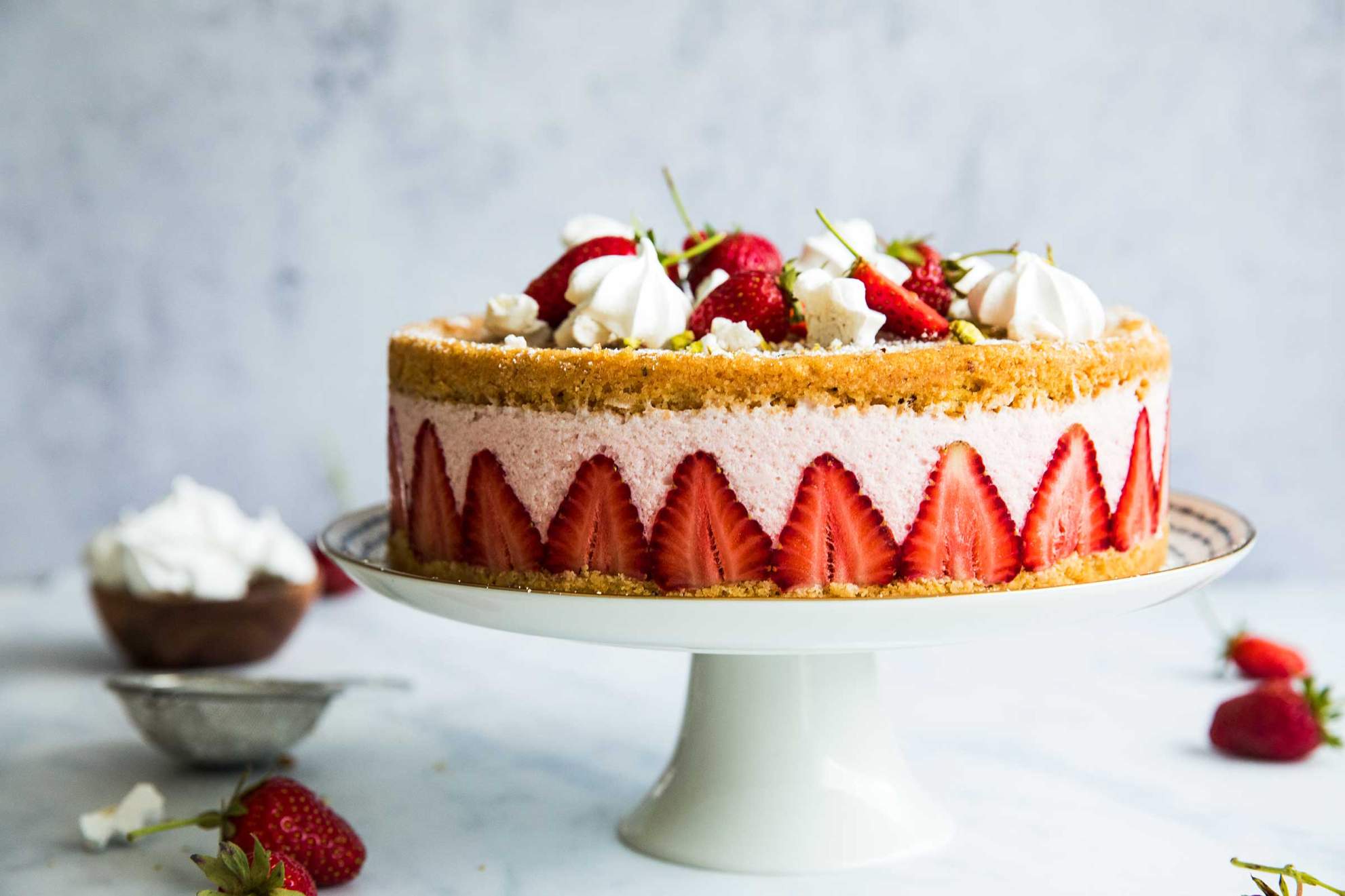Strawberry Mousse Cake (homemade and delicious) | Jernej Kitchen