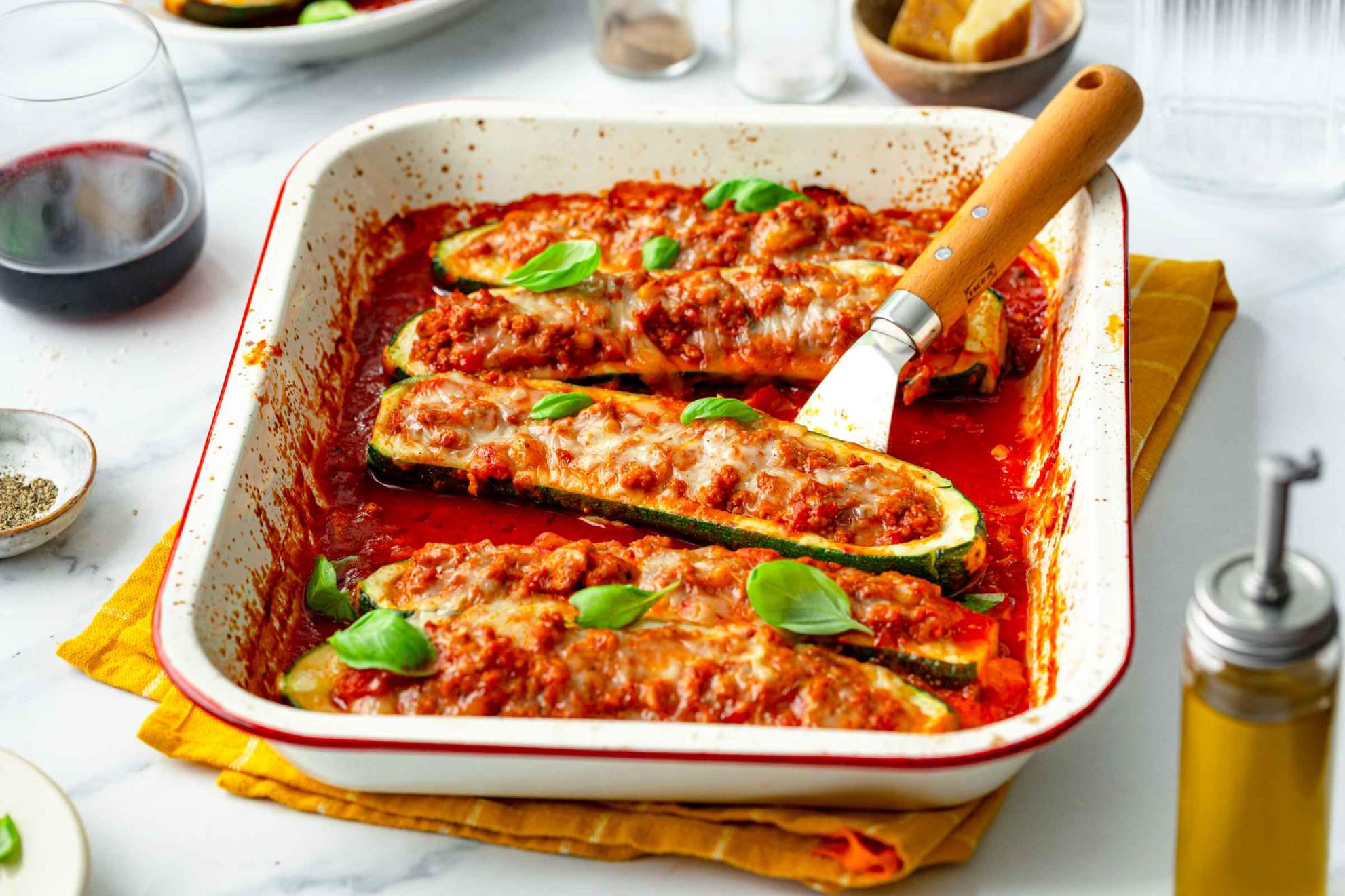 Zucchini Boats with Ground Beef | Jernej Kitchen