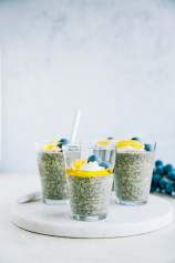 Chia pudding with figs and grapes
