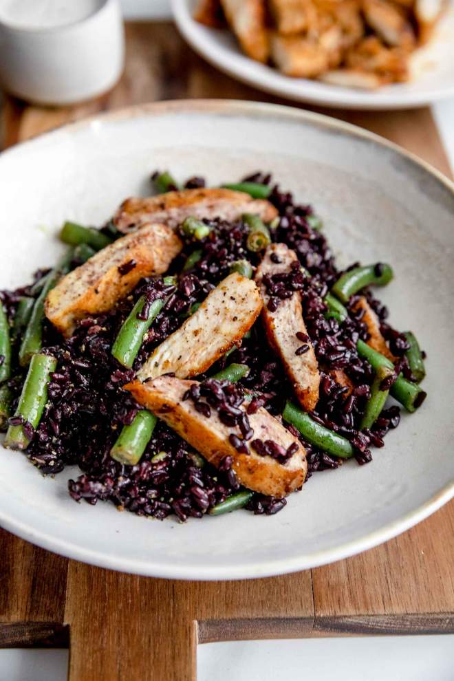 Chicken Black Rice with Beans