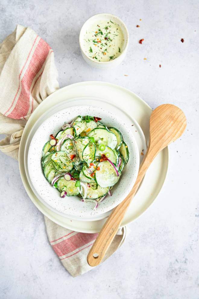 Creamy Yogurt Cucumber Dill Salad
