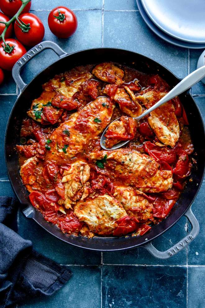Chicken Cutlets with Tomatoes