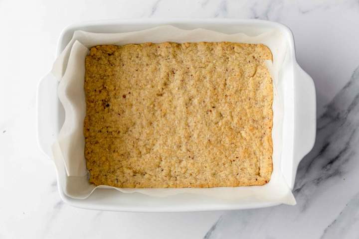 Baking the dough for Apple Custard Slices