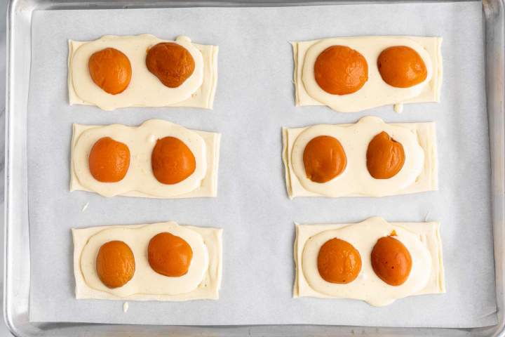 Apricot Danish Pastries before baking