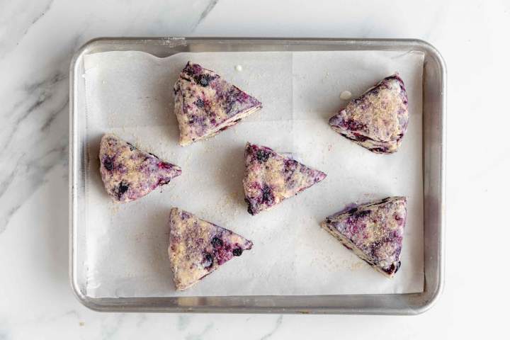 Lemon Blueberry Scones with Poppy Seeds - freshly baked