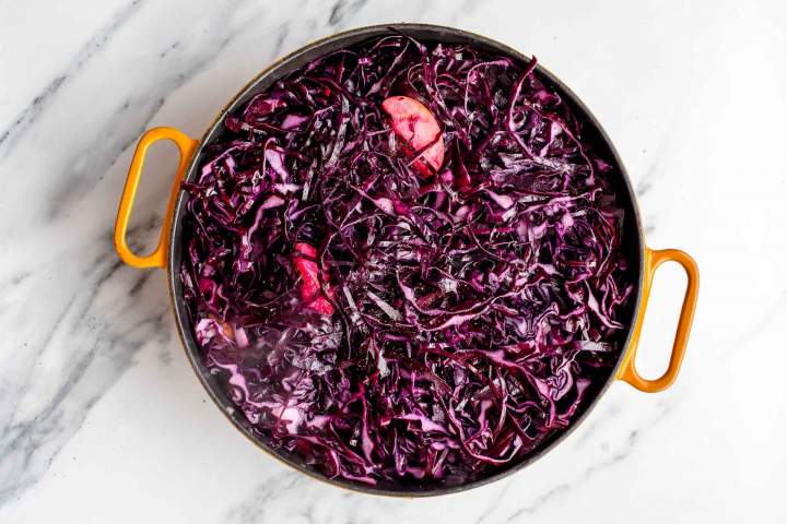 cooking Braised Red Cabbage