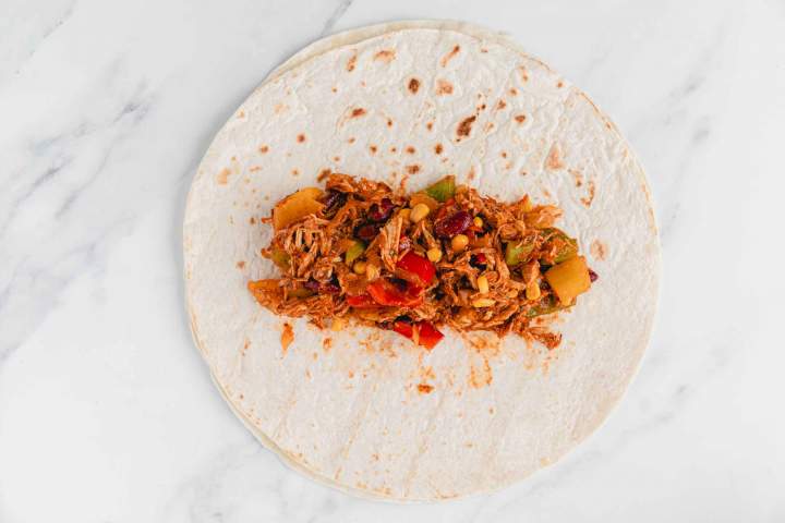 Oven Crisped Burritos with Shredded Chicken Recipe