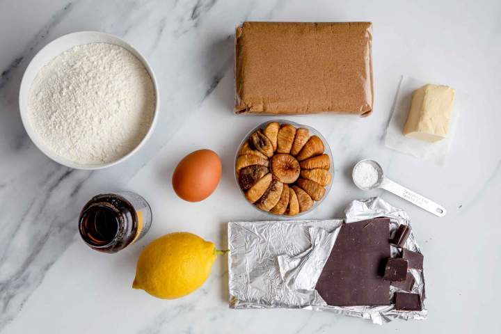 Ingredients for Fig Newton Cookies