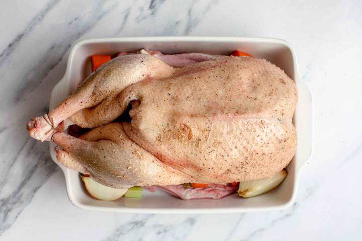 Roast Goose before baking