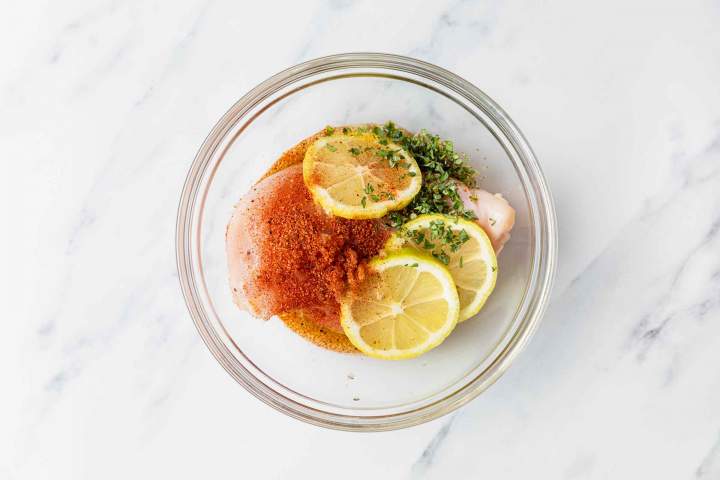 Grilled Lemon Chicken Breast before grilling
