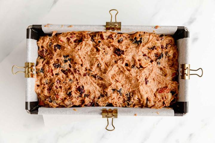 Christmas Fruit Cake before baking