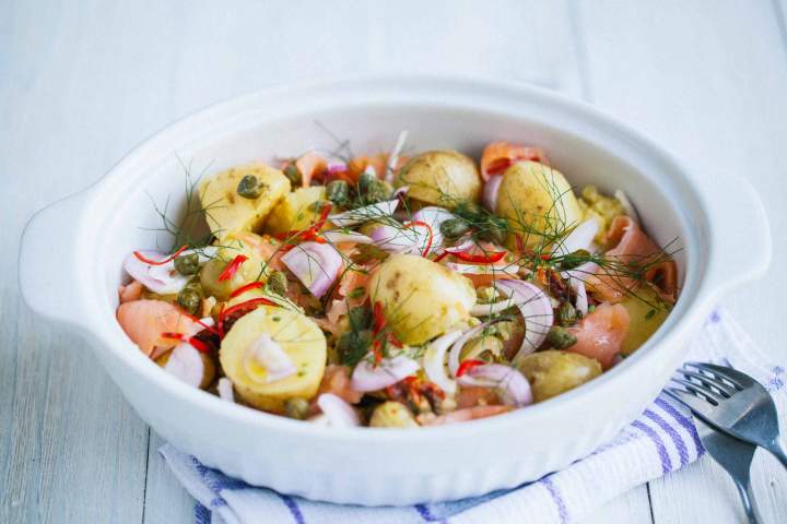 Potato Salad with smoked fish