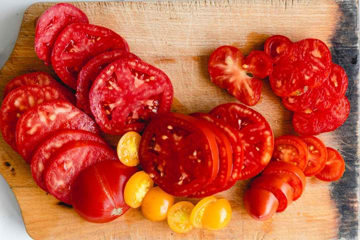 fresh tomatoes for Whipped Ricotta Tomato Toast