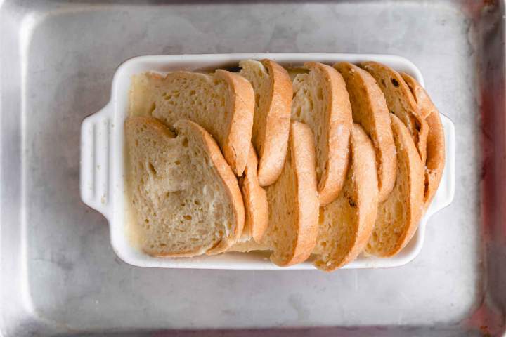 Vanilla Bread Pudding before baking