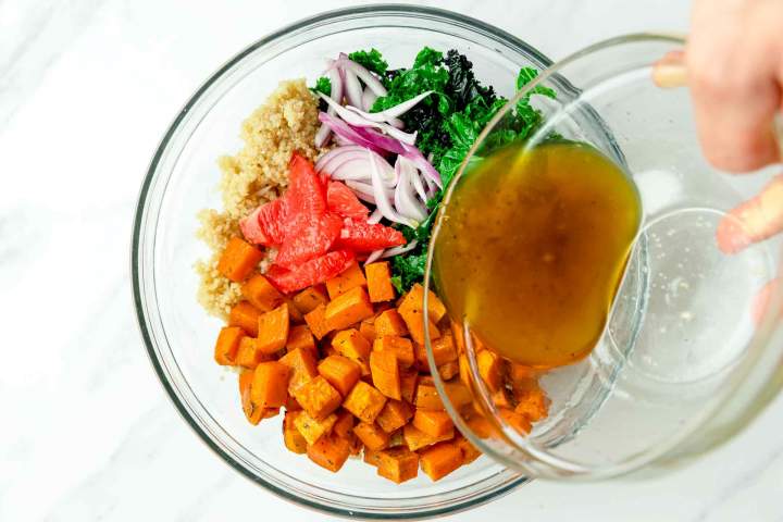 How to make Kale Quinoa Salad with Sweet Potato