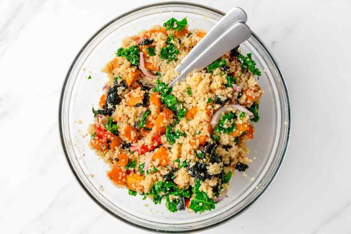 How to make Kale Quinoa Salad with Sweet Potato