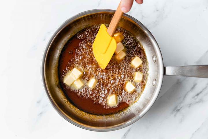 Make the caramel for Spiced Apple Tarte Tatin