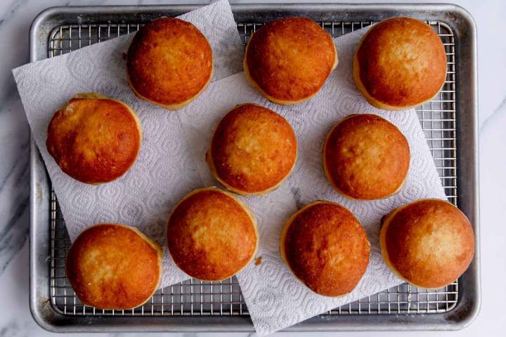 Fried Berliner Doughnut with Jam