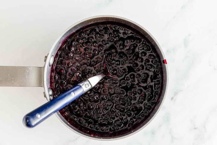 Making Quick Blueberry French Toast and homemade blueberry topping