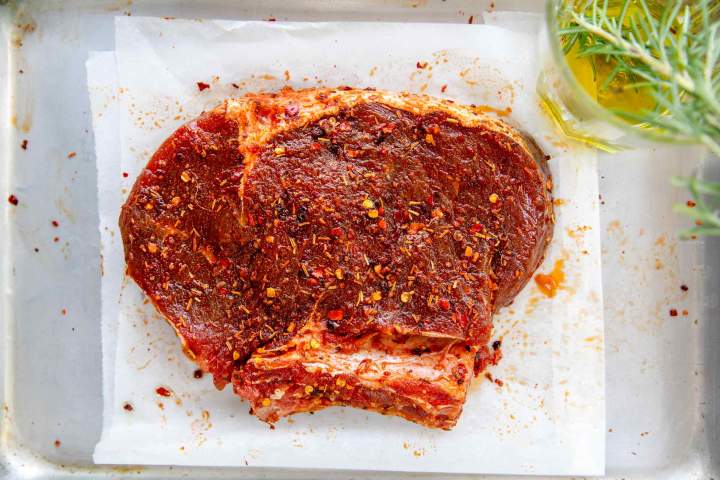 Grilled Ribeye Steak - preparation